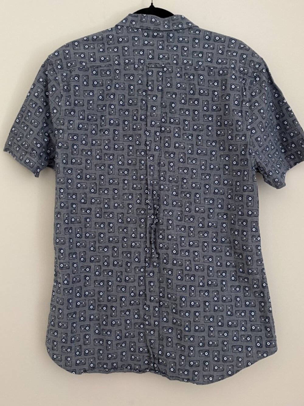 Ben Sherman Cassette Tape Print Button Up Shirt Geek Chic Retro Rockabilly L - Picture 3 of 7